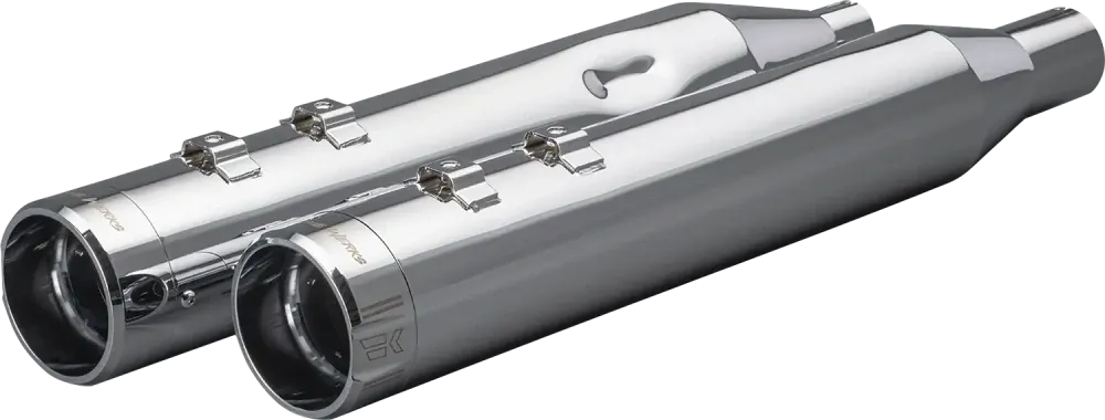 Koncovky výfuku KHROME WERKS 4,5" HP PLUS SLIP-ON MUFFLERS pro HARLEY DAVIDSON FLHT/ FLHTK/ FLHX/ FLHR/ FLTRX/ FLTRU/ FLTRK rok 2017-2024 viz popis, barva chromová/chromové klassic zakončení Nejlepší Volba