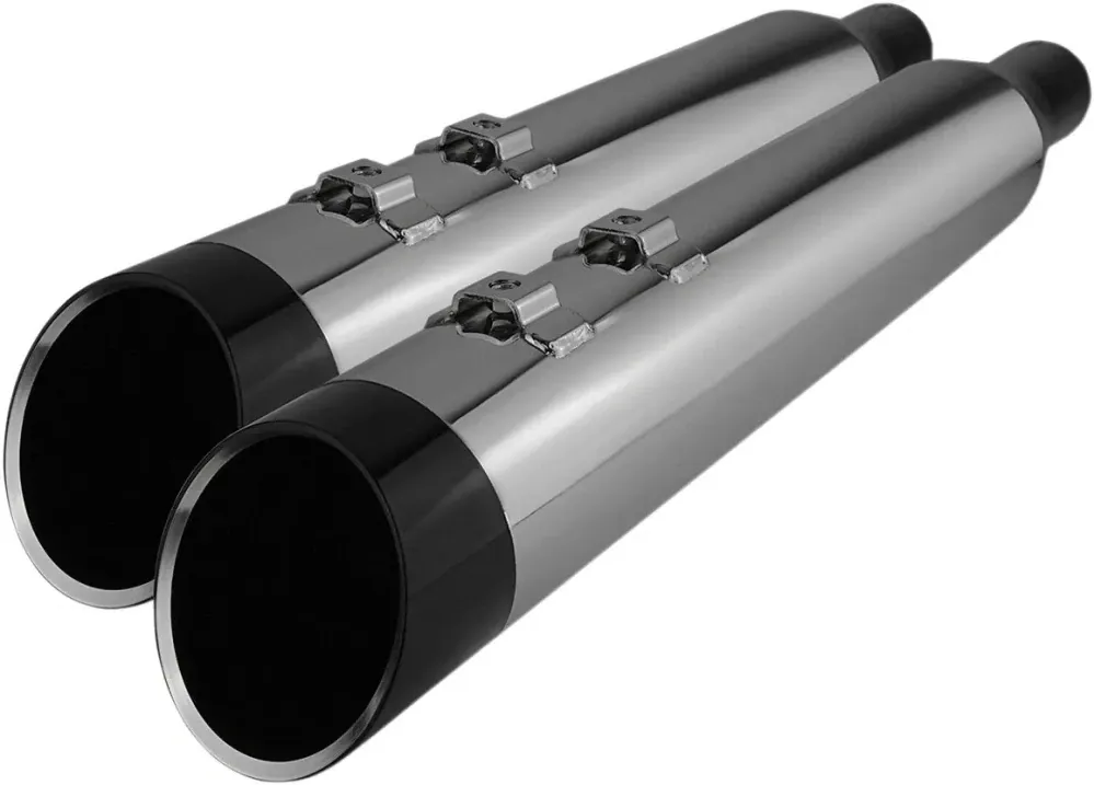 Pouze Dnes Koncovky výfuku KHROME WERKS 4,5" HP PLUS SLIP-ON MUFFLERS pro HARLEY DAVIDSON FLHT/ FLHTK/ FLHX/ FLHR/ FLTRX/ FLTRU/ FLTRK rok 2017-2024 viz popis, barva chromová/černé edge billet zakončení