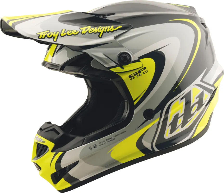 Troy Lee Designs GP Pro Crossover MIPS Motokrosová helma černý/šedý/fluo-žlutý - XL (60/61) Rychlé Dodání