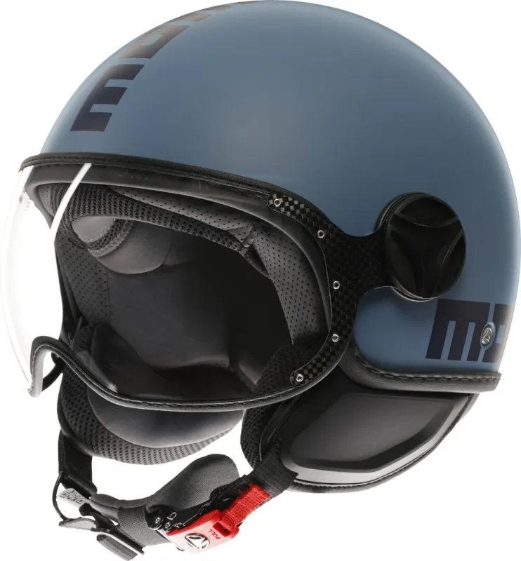 Originální MOMO FGTR Classic Mono S26 Jet Helmet modrý mat - L (59/60)