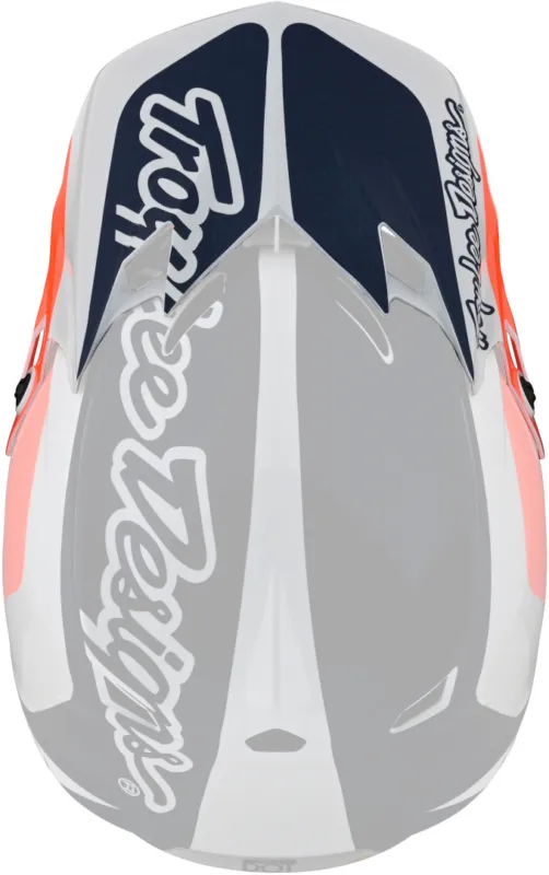 Troy Lee Designs SE4 Corsa Vrchol helmy bílá/modrá/oranžová - Troy Lee Designs Autentický