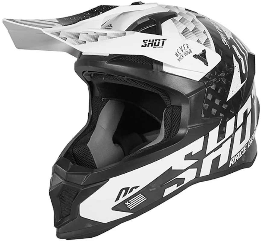 Rychlé Dodání Shot Lite Carbon Rush Motozkřížové přilby černá - XXL (63/64)