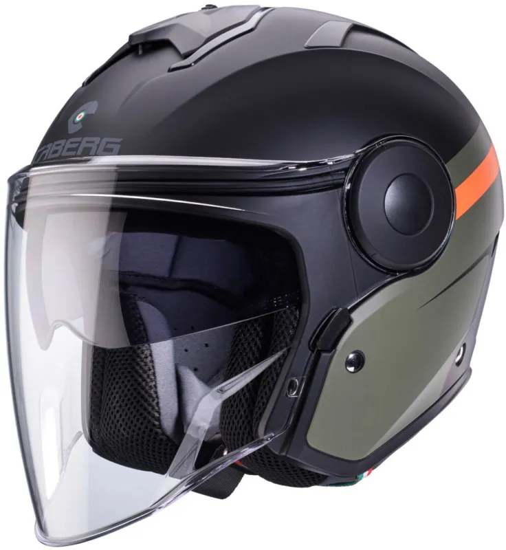 Caberg Soho Zephir Trysková přilba černá matná/olivová/oranžová - S (55/56) Přímo Od Výrobce