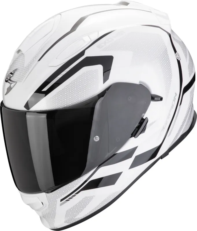 Sezónní Sleva Scorpion Exo-491 Kripta Přilba bílá/černá - XXL (63/64)