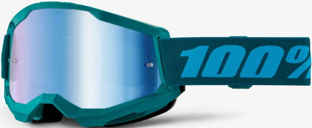 Tovární Cena 100% Strata 2 Essential Chrome Motokrosové brýle zelená/modrá - 100% Strata 2 Essential Chrome Motokrosové brýle zelená/modrá ► koupit online na FC-Moto