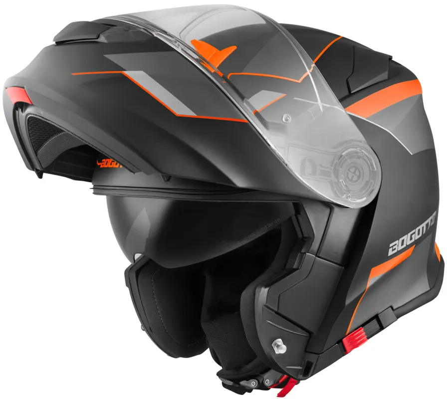 Nejlepší Volba Bogotto V271 Delta Přilba černá matná/oranžová - XS