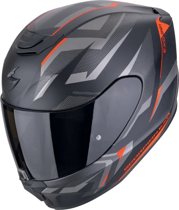 Scorpion EXO-391 Aaxo Přilba černá matná/červená - M (57/58) Nejprodávanější