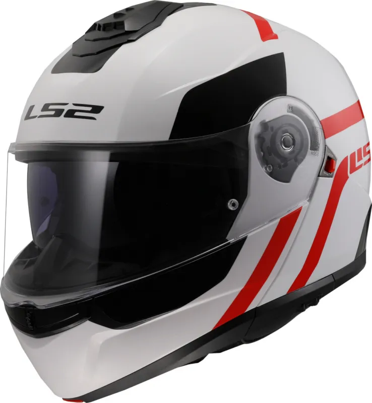 LS2 FF908 Strobe II Autox Přilba bílá/červená - S (55/56) Pouze Dnes