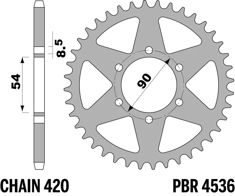 Vrácení Zdarma PBR Zadní řetězová ocel Standard - 420 - PBR Zadní řetězová ocel Standard - 420 ► koupit online na FC-Moto