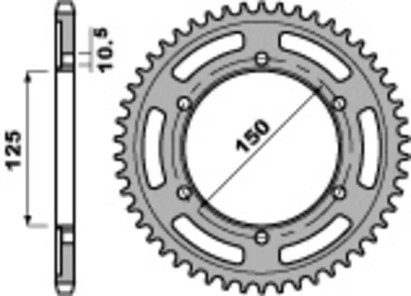 PBR Standardní ocelové ozubené kolo C45 4454 - 525 - PBR Výprodej