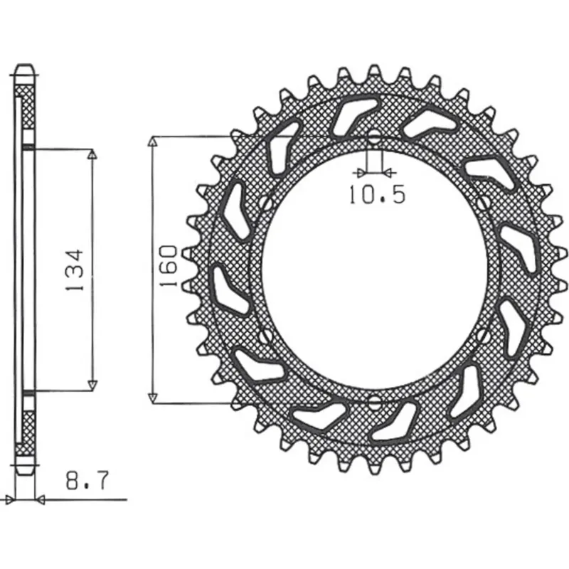 Zadní rozetka 530 43 zubů Sunstar SUNR1-5635 (JTR1306) Kup Teď