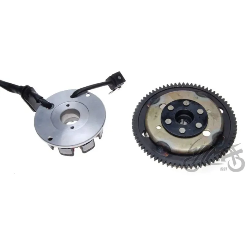 Sleva Stator zapalování, stojan alternátoru, s magnetem 8 cívek 5 vodičů Minarelli AM6 / 1E40MB 50 2T LC