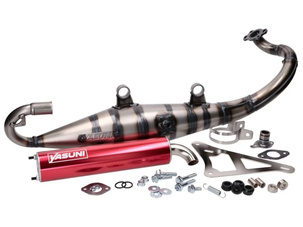 Časově Omezené Výfuk Yasuni Carrera 10 červený, Peugeot horizontal 50 ccm