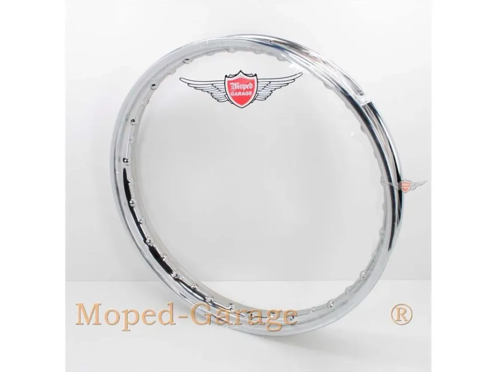Pouze Dnes Chromovaný ráfek 1.60 x 17 palců, 36 děr, otvor pro nipl 6 mm, pro moped, moped, mokick, motocykl