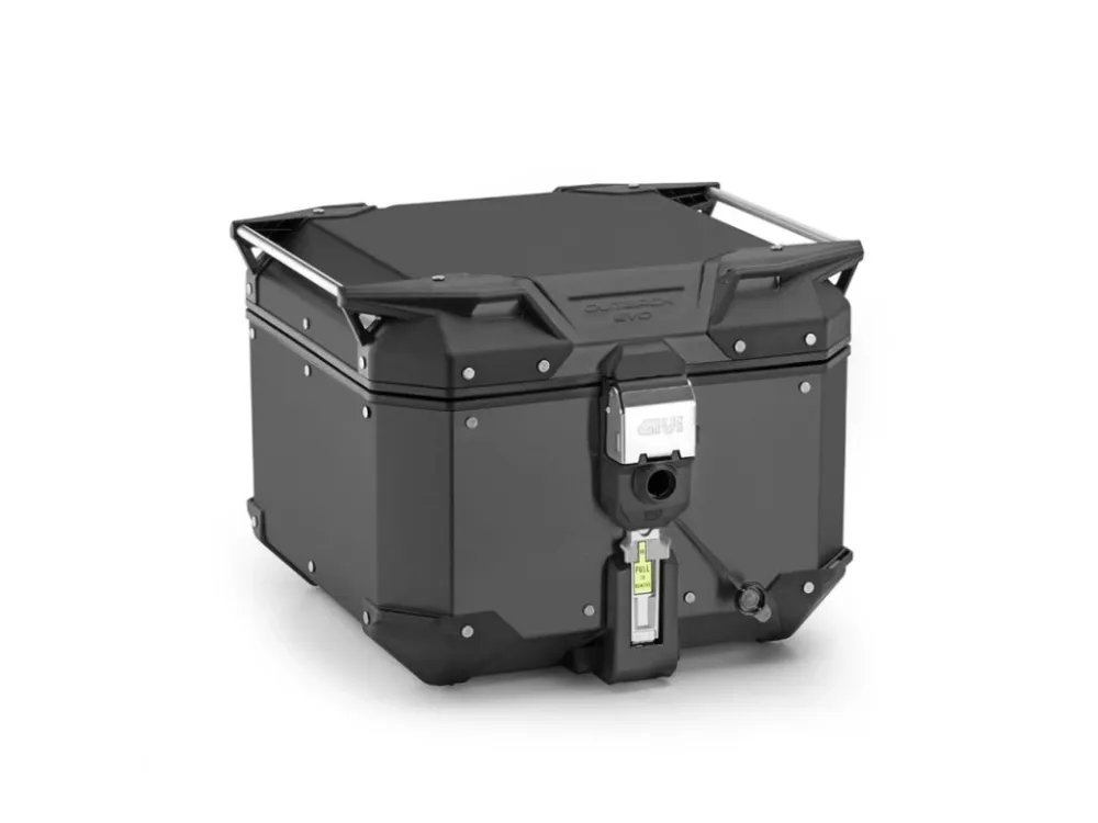 Bezpečná Platba černý horní kufr GIVI OBKEV42B Trekker Outback EVO hliníkový (Monokey topcase), bez zámku, 42 l Kód 345021